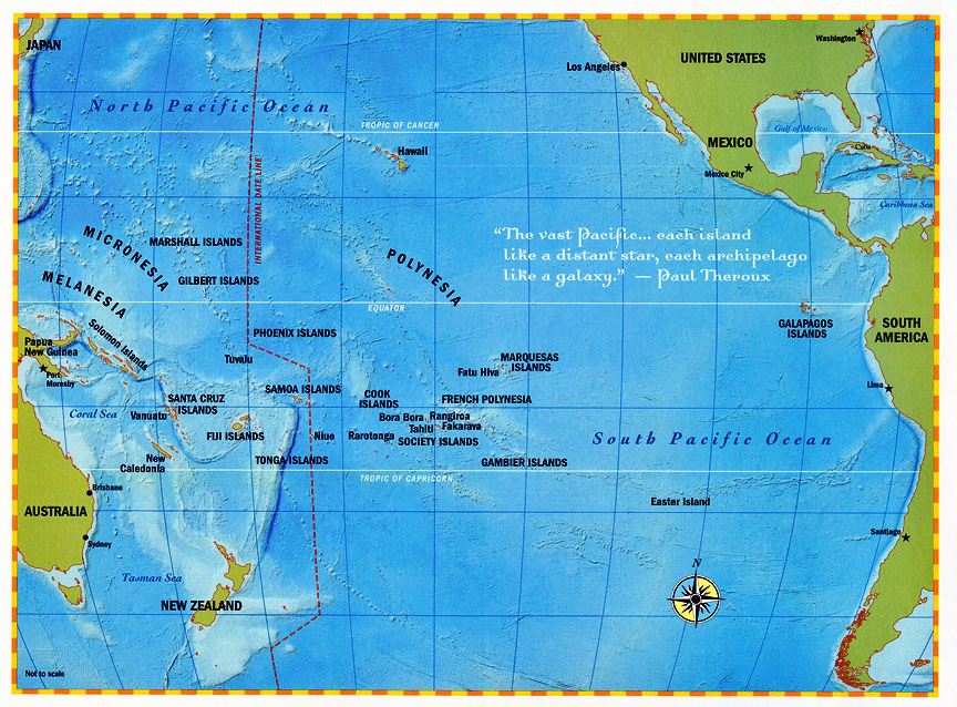 Map of the South Pacific